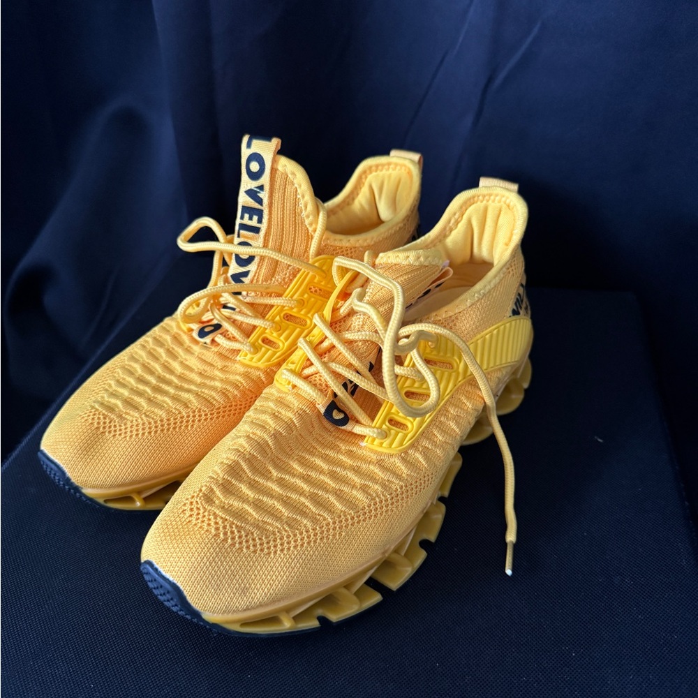 Womens Running Walking  Non Slip Gym Sports Work Trainers / Yellow / 6.5 - Picture 2 of 9